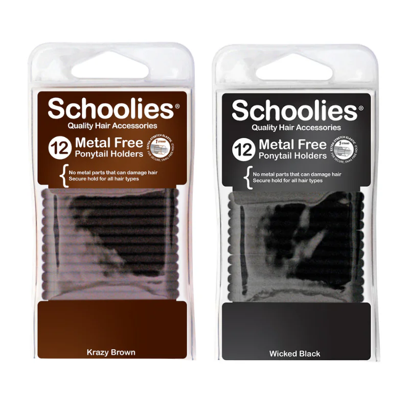 Schoolies Metal Free Ponytail Holders