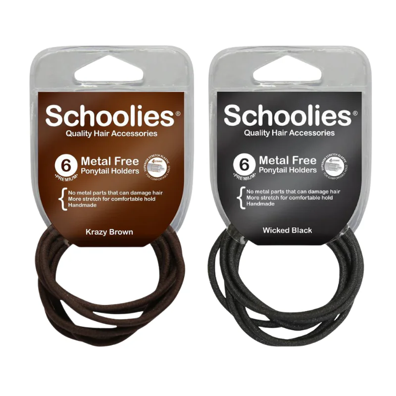 Schoolies Metal Free Premium Ponytail Holders