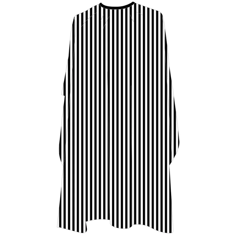 Deyaz Premium Cape - Thick White with Thin Black Stripes