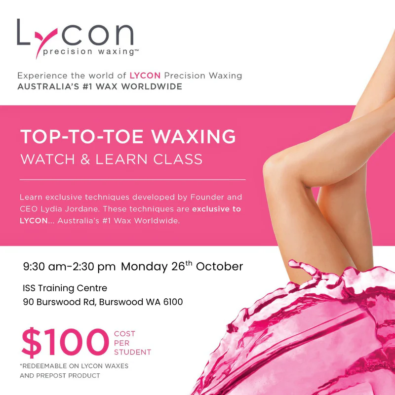 lycon-top-to-toe-waxing-master-class-monday-26th-october-930am-230pm