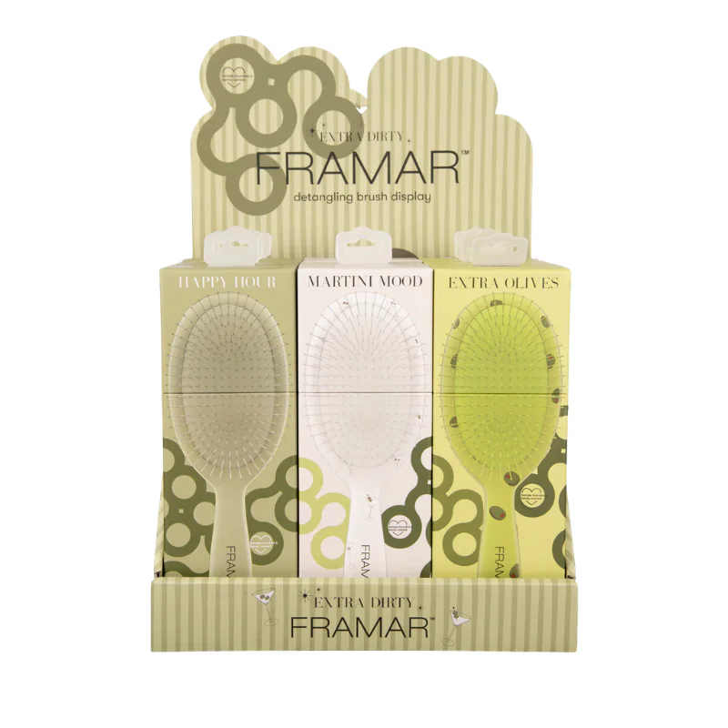 Framar Detangle Brush 9pc Display - Extra Dirty Collection