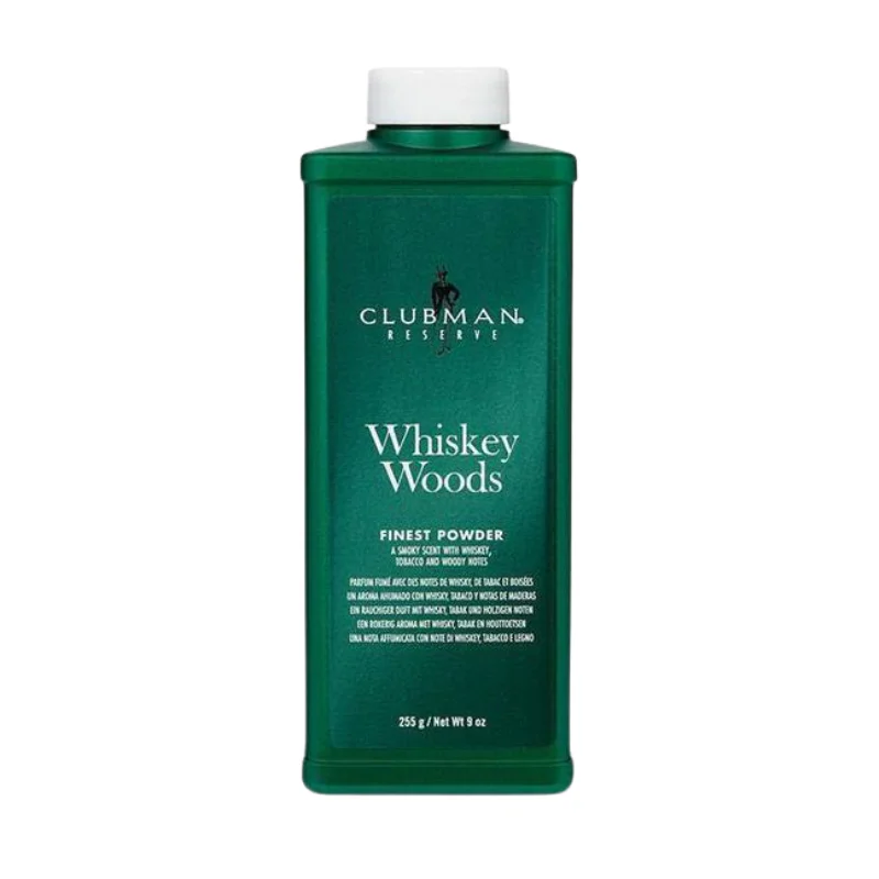 Clubman Pinaud Talc Powder Whiskey Woods