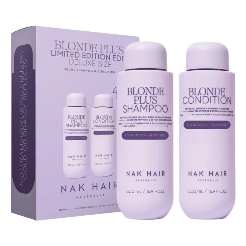 NAK Blonde Plus Shampoo & Blonde Condition Deluxe Size Duo
