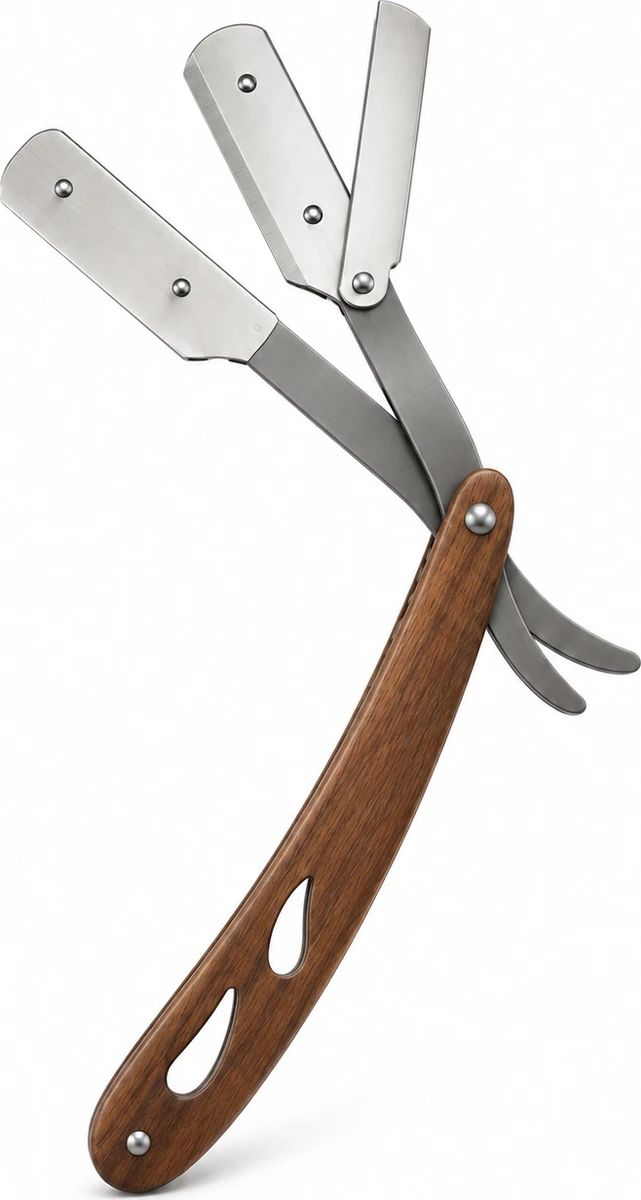 BOB Butterfly Cut Throat Razor Timber Handle