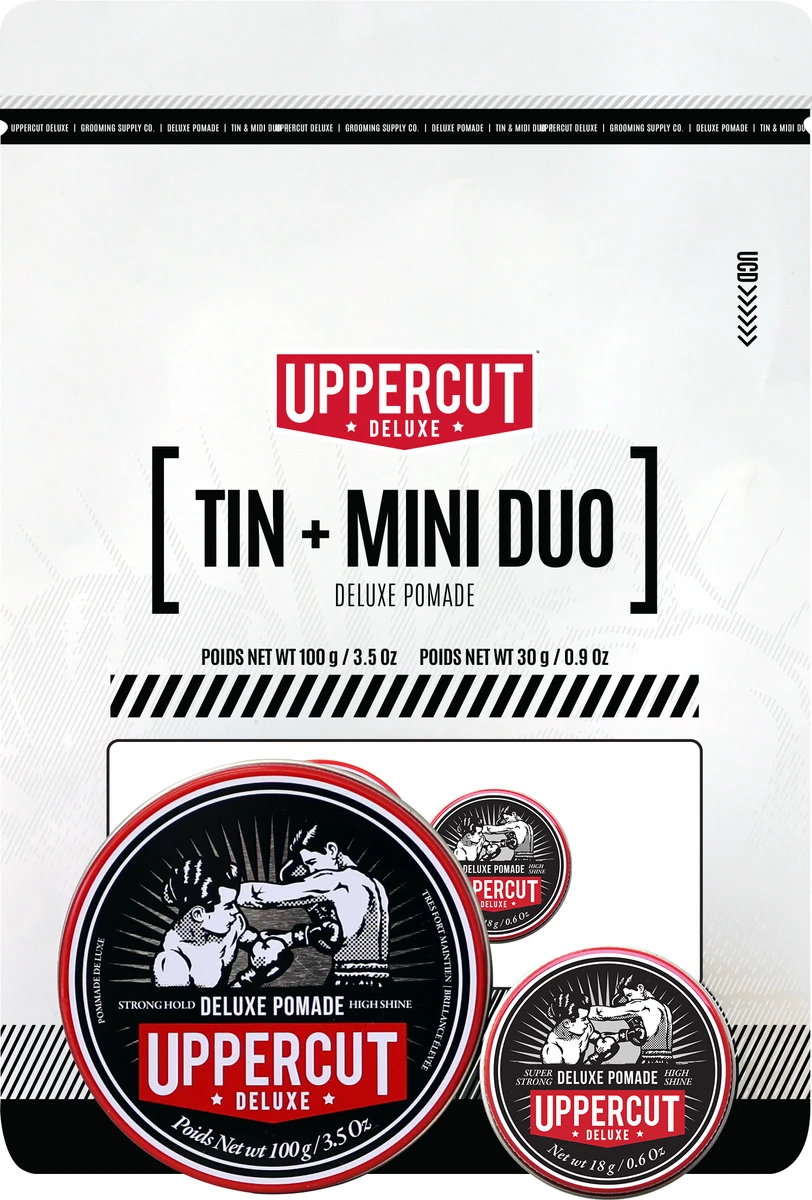 Uppercut Deluxe Deluxe Pomade Tin + Mini Duo