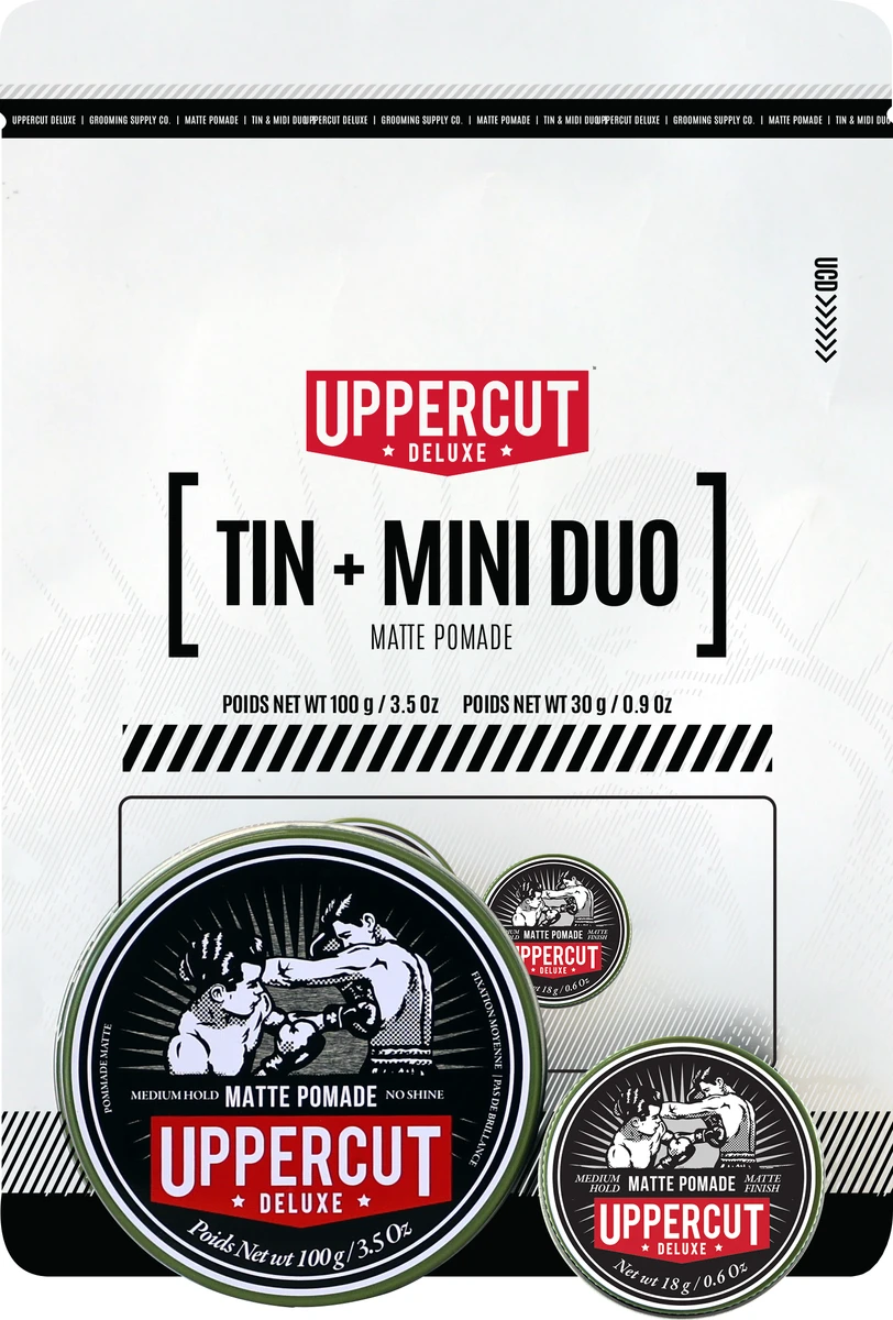 Uppercut Deluxe Matte Pomade Tin + Mini Duo