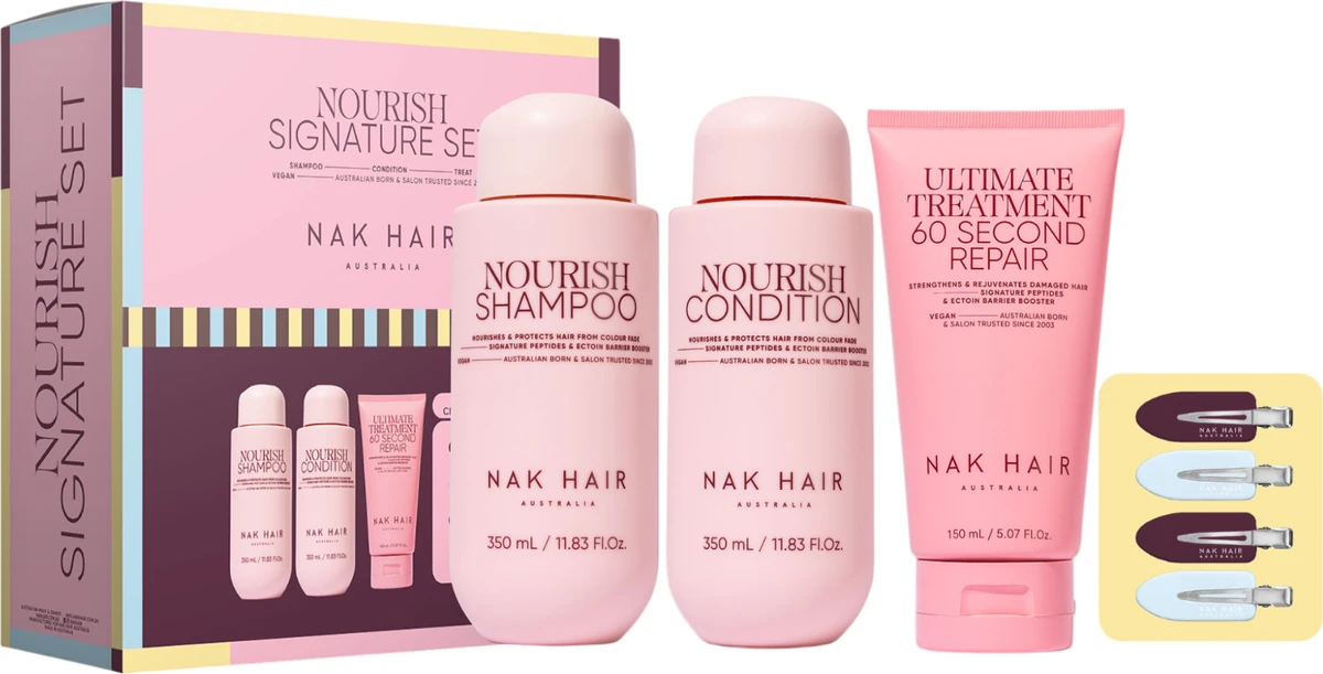 NAK Signature Nourish Trio with Bonus Hair Clips