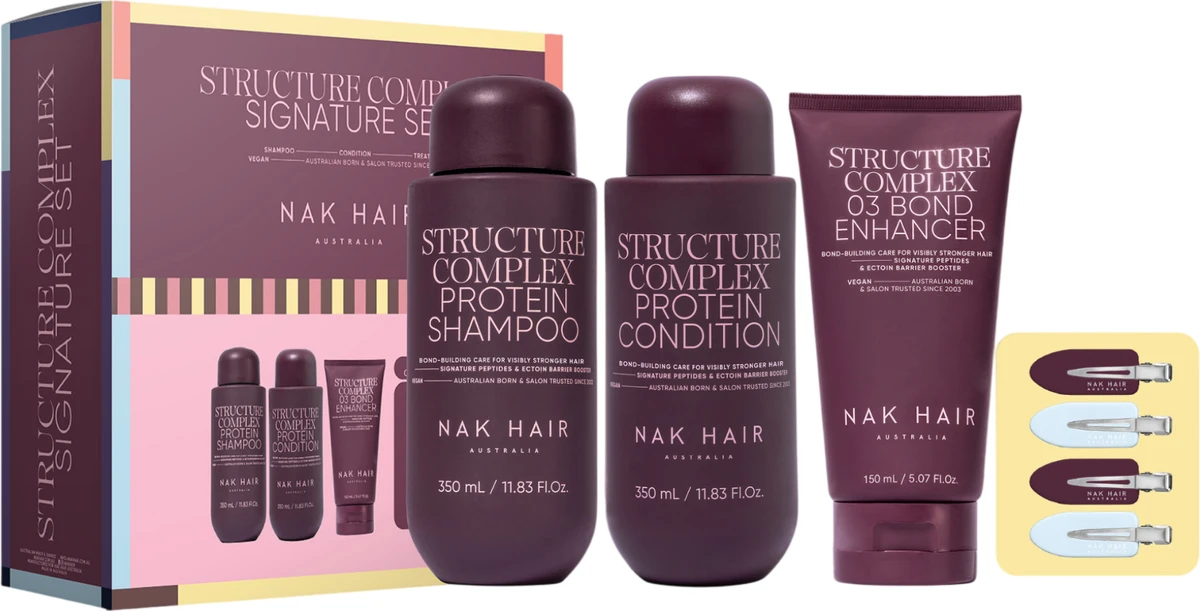 NAK Signature Structure Complex Trio with Bonus Hair Clips