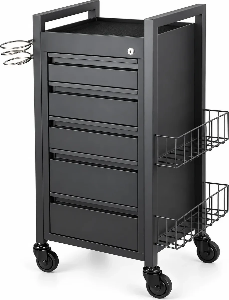 Joiken Midnight 5 Drawer Trolley