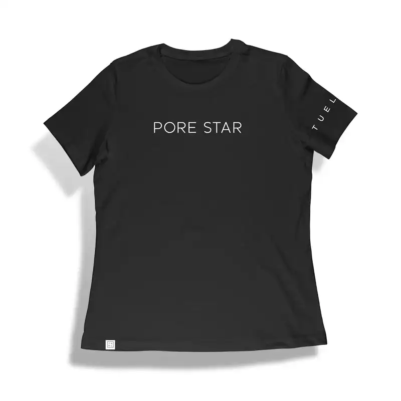 PORE STAR T-SHIRT - LARGE - BLACK